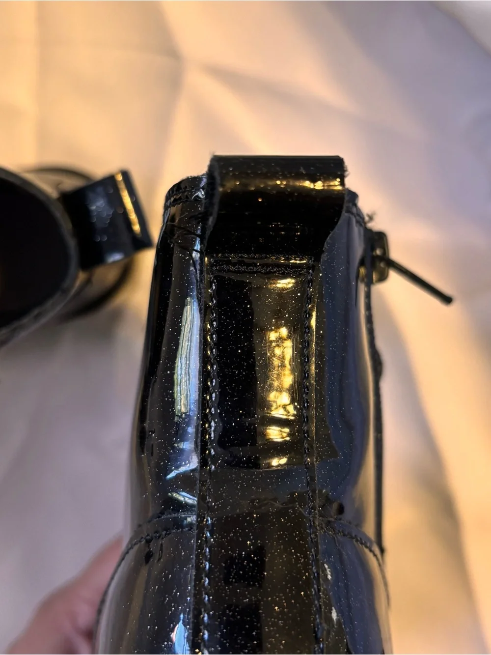 Girls Old Navy Black Leather Combat Boots Size 13